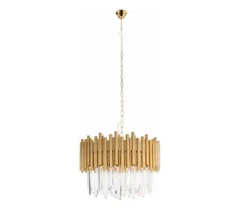 Svietidlá MAXLIGHT P0284 - Luster na reťazi VOGUE 12xE14/40W/230V pr. 60 cm zlatá P0284
