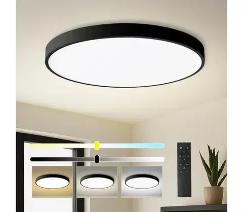 Svietidlá BRILAGI - POOL SMART stmievateľné LED svietidlo 128 W/230 V, priemer 100 cm, Wi‑Fi Tuya, čierne + diaľkový ovládač BRI358