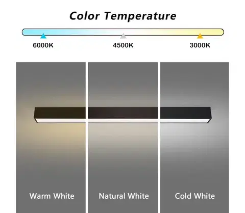 Svietidlá  NEO 07256L - LED Stmievateľné svietidlo LUNGO 38W/230V Wi-Fi Tuya čierna + DO 07256L
