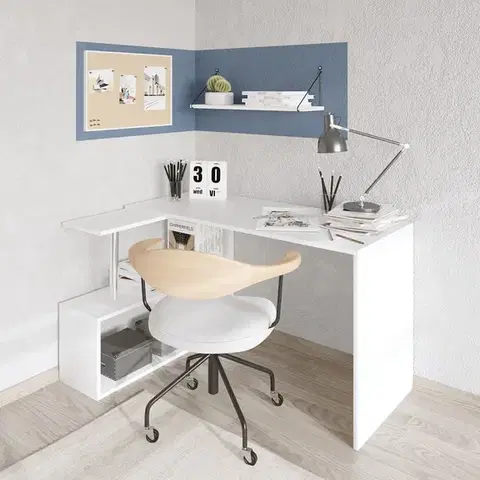 Písacie stoly Písací stôl Gelincik - White
