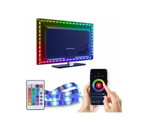 LED osvětlení  WM58 - LED RGB Pásik pre TV LED/6W/5V Wi-Fi Tuya + diaľkové ovládanie 0,5m WM58