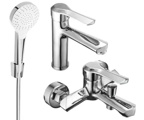 Sprchy a sprchové panely MEXEN/S - Saber R05 Set umývadlové a vaňové batérie s príslušenstvom, chróm 72103R05-00