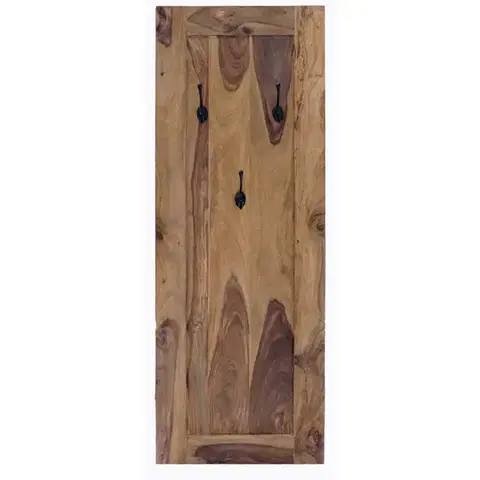 Vešiaky na stenu Vešiak s 3 háčikmi Rami 50x140x2,5 indický masív palisander