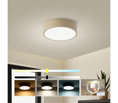 Svietidlá BRILAGI - LED stropné svietidlo POOL LED/18W/230V 3000/4000/6000K priemer 20 cm béžové BRI541