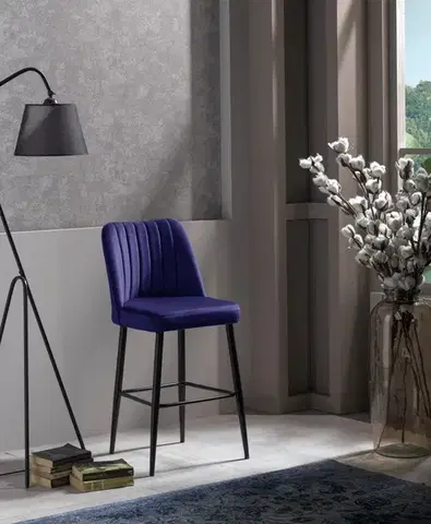 Barové stoličky Bar Stool Set (2 Pieces) Vento - Sax Blue
