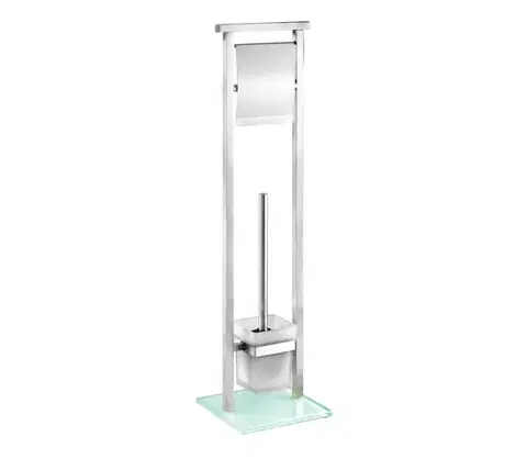Svietidlá WENKO 22992100 - WC kefa DEBAR 18x73 cm nerez/satin/biela 22992100