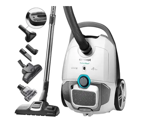 Predlžovacie káble Concept VP8291 - Vrecový vysávač PERFECT CLEAN PET EXPERT 700W/230V biela vp8291