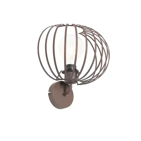Nástenné osvetlenie Dizajnová nástenná lampa hrdzavohnedá 30 cm - Johanna