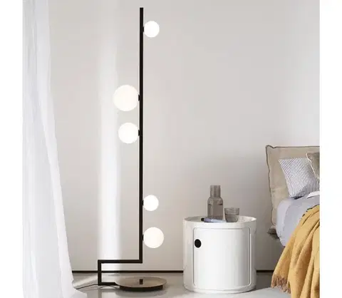 Lampy Ideal Lux - LED Stojacia lampa BIRDS 5xG9/3W/230V čierna/zlatá 273662