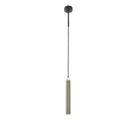 Svietidlá Rabalux 72238 - LED Luster na lanku TH LED/10W/230V 4000K čierna/zlatá 72238