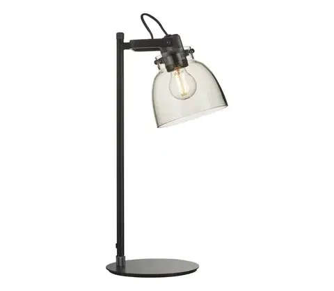 Lampy Endon 107012 - Stolná lampa URBAN 1xE27/10W/230V čierna/dymová čierna 107012