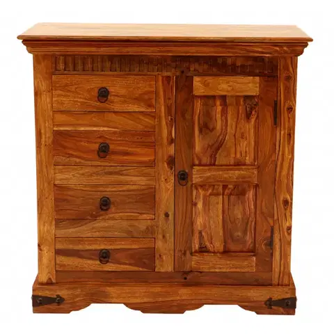 Príborníky Komoda Jali s úložným priestorom 90x90x45 z indického masívu palisander