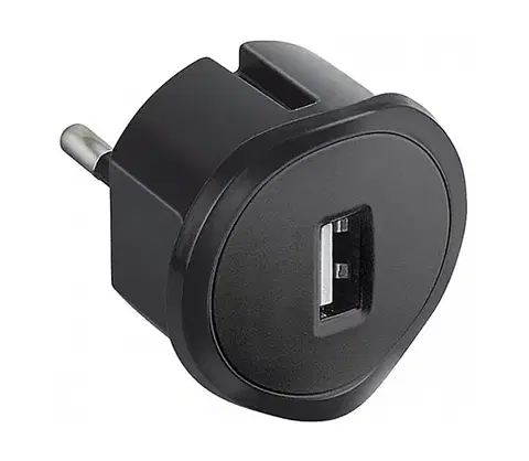 Predlžovacie káble Legrand 50681 - Adaptér USB do zásuvky 230V/1,5A čierny 50681