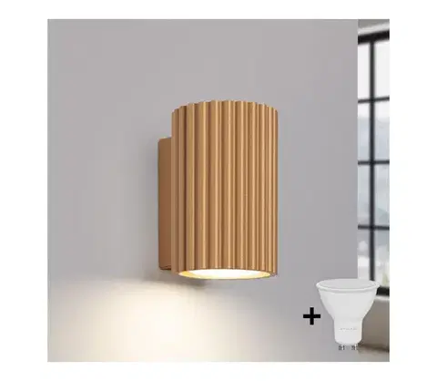 Svietidlá BRILAGI - LED nástenné svietidlo CRESTO 1xGU10/10W/230V 10 cm zlatá BR.1650
