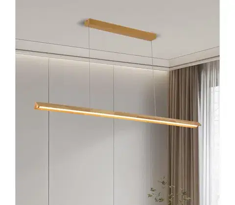 Svietidlá BRILAGI - LED luster na lanku UMEA WOOD LED/40W/230V 150 cm drevo BRI457