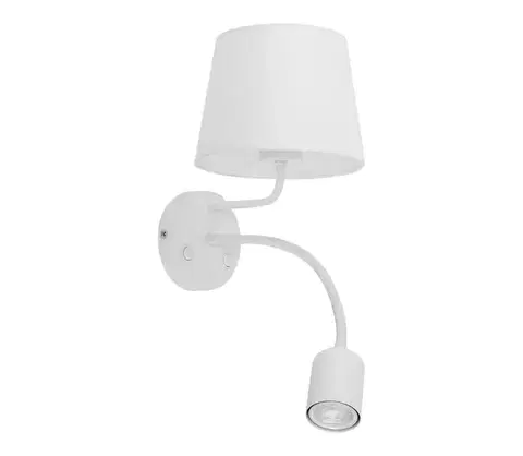 Svietidlá  Nástenná lampa MAJA 1xE27/15W/230V + 1xGU10/10W/230V biela 2535