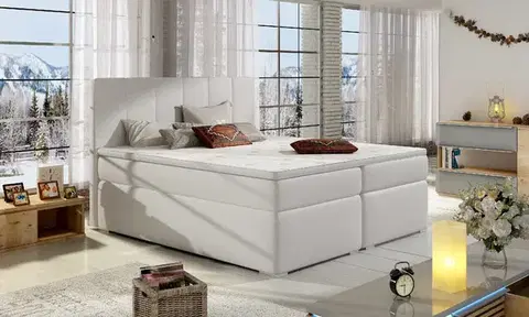 Postele ArtElta Manželská posteľ BOLERO Boxspring | 180 x 200 cm Bolero rozmer: 180x200 cm, Bolero farba: Soft 17