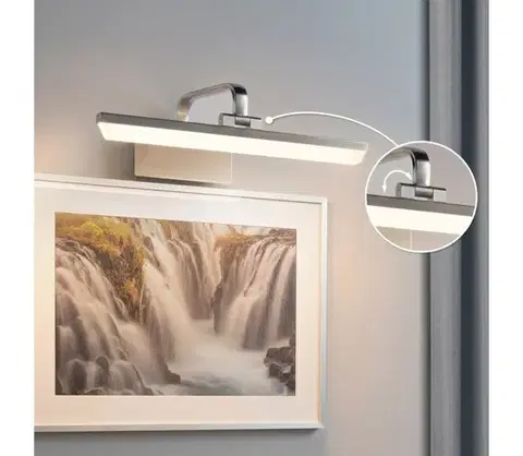 Svietidlá Paulmann 95572 - LED/9,5W Obrazové svietidlo RENAN 230V 40 cm matný chróm 95572
