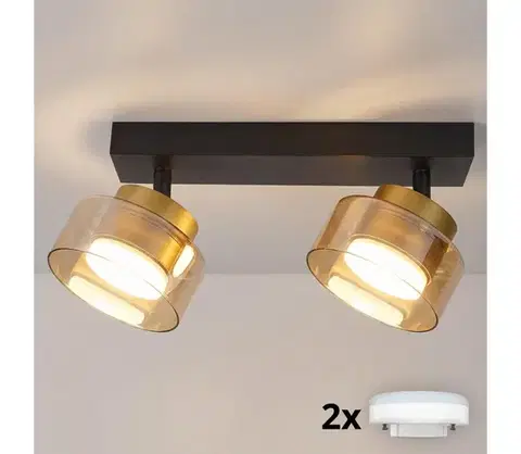 Svietidlá BRILAGI - LED Bodové svietidlo AURA LUX 2xGX53/30W/230V čierna/zlatá WO-OEM-CF-07-GLD