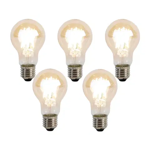 LED osvetlenie Sada 5 stmievateľných LED žiaroviek E27 Kelvin A60 Goldline 8W 806lm 2000-2700K
