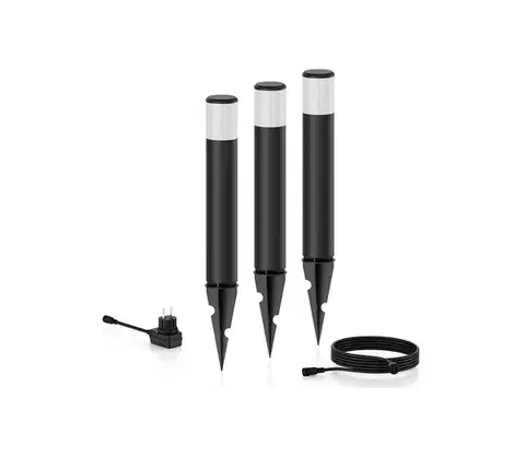 Záhradné lampy Philips - SADA 3x LED Vonkajšia lampa PUREX LED/1,5W/24/230V IP44 872016926941500
