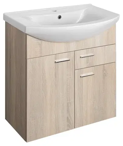 Kúpeľňový nábytok AQUALINE - ZOJA umývadlová skrinka 71,5x74x34cm, dub platin 51175