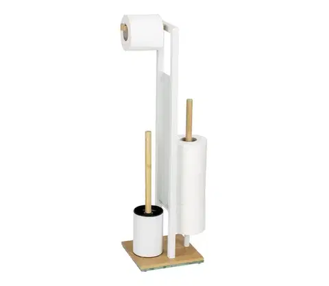 Svietidlá WENKO 26214100 - WC sada RIVALTA 18x70 cm hnedá/biela 26214100