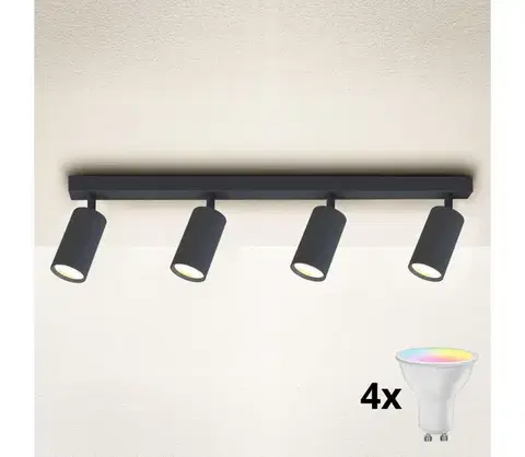 Svietidlá BRILAGI - Stmievateľné LED RGBW bodové svietidlo SELE 4xGU10/4,8W/230V antracitové BG1633+4xAI2382