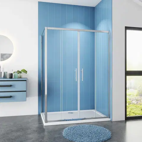 Sprchovacie kúty H K - Obdĺžnikový sprchovací kút SYMPHONY D4 120 × 70 s posuvnými dverami, chróm SE-SYMPHONYD412070