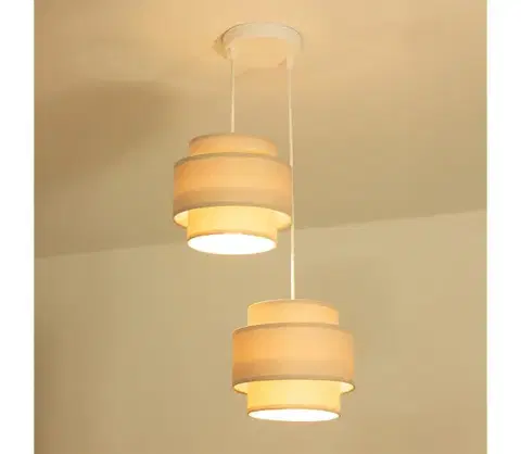 Svietidlá BRILAGI - Luster na lanku RESNA 2xE27/60W/230V pr. 30 cm béžový H0367