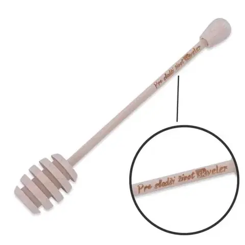 Naberačky SKVELER Naberačka na med drevená, 18cm, Skveler