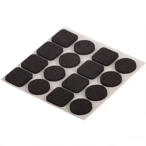 Príslušenstvo k nábytku Podložky plstené čierne 20x20 mm a 20 mm