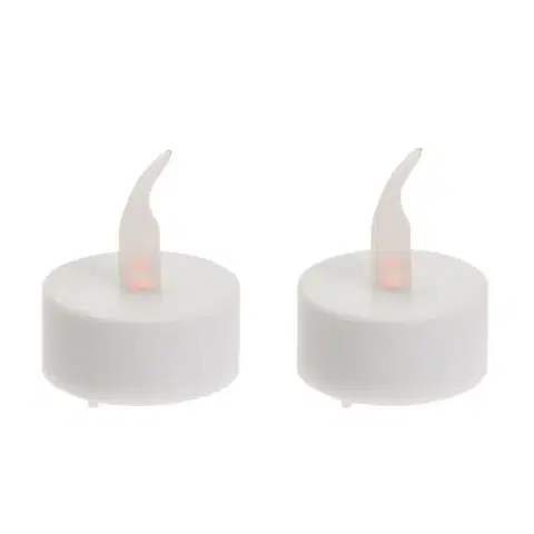 Vianočné dekorácie LED blikajúce čajové sviečky, 3,8 cm, set 2 ks, na batérie, časovač