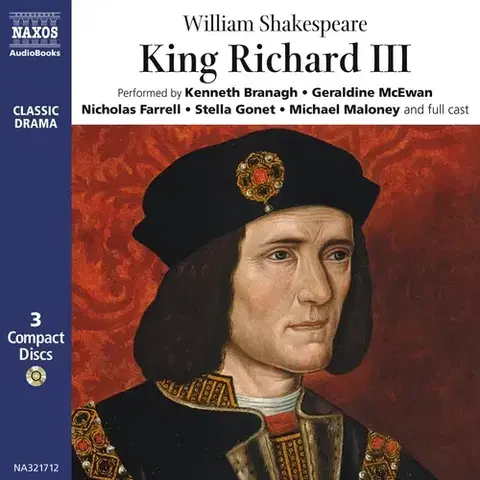 Svetová beletria Naxos Audiobooks King Richard III (EN)