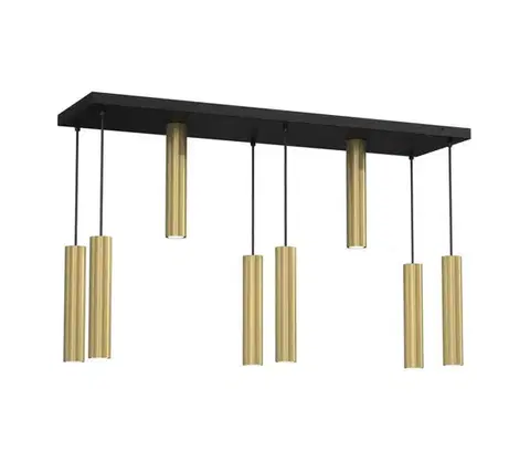 Svietidlá  Luster na lanku RAITO 8xGU10/8W/230V mosadz 117