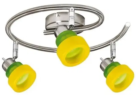 Stropná svetla Stropná lampa Benátky špirálová 3*40W G9 nikel