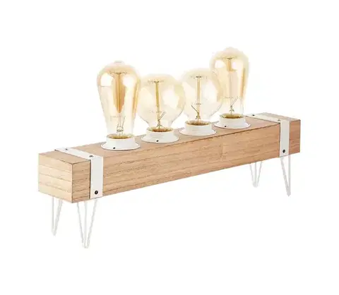 Lampy Brilliant - Stolná lampa WHITEWOOD 4xE27/60W/230V HK18247S75