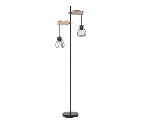Lampy Globo 15326-2SN - Stojacia lampa MINA 2xE27/40W/230V 15326-2SN