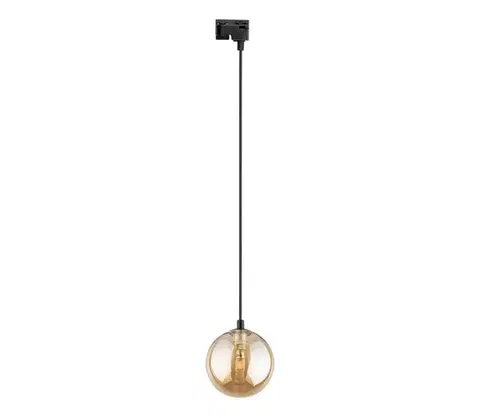 Svietidlá  Luster na lanku do lištového systému TRACER 1xG9/8W/230V čierna/dymová hnedá 4928