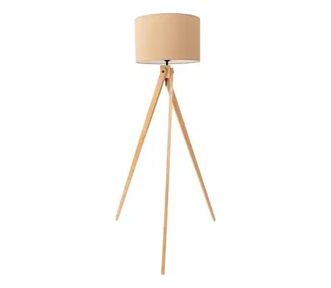 Lampy  SL.1905 - Stojacia lampa NATT 1xE27/15W/230V béžovo-hnedá SL.1905