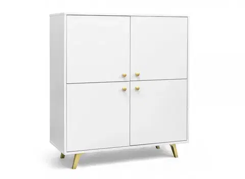 Komody ArtStol Komoda SIENA 4D | biela