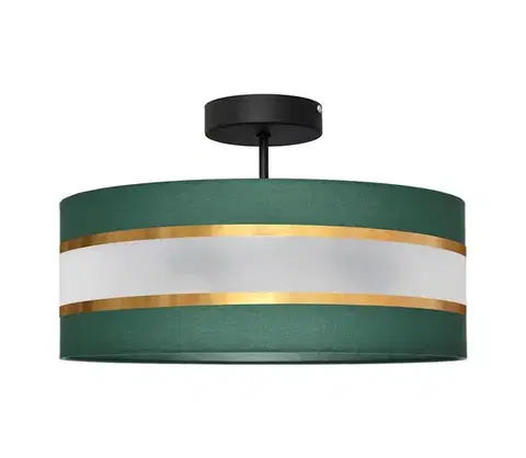 Svietidlá  Luster na tyči HELEN 3xE27/15W/230V zelená/zlatá P-0804-15/3 BK-B +GN+GO+MAT