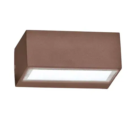 Svietidlá Ideal Lux - Vonkajšie nástenné svietidlo TWIN 1xG9/28W/230V IP44 hnedé 213330