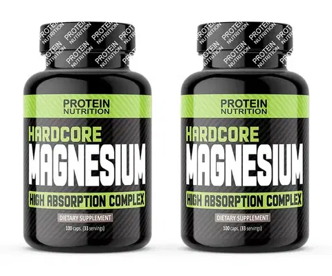 Magnézium 1+1 Zadarmo: Hardcore Magnesium - Protein Nutrition 100 kaps. + 100 kaps.