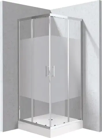 Sprchovacie kúty DEANTE - Funkia Evo štvorcový kút s vaničkou, 80x80 cm - vzor pruh KYCZ0E88P