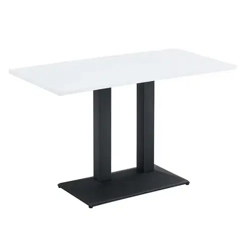 Jedálenské stoly KONDELA Rinaldo Typ 2 jedálenský bistro stôl 120x60 cm biela / čierna