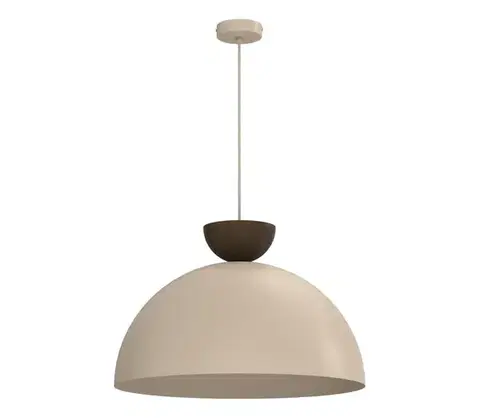 Svietidlá  Závesný luster na lanku NEVIS 1xE27/15W/230V priemer 50 cm béžový 9708A