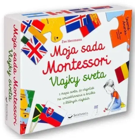Encyklopédie pre deti a mládež - ostatné Moja sada Montessori - Vlajky sveta - Éve Herrmann