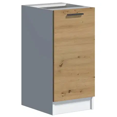 Kuchynské skrinky stojace Kuchynská skrinka Economic D40 biela/artisan