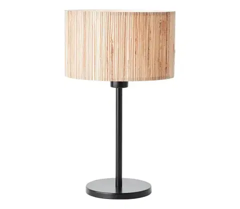 Lampy Brilliant - Stolná lampa WIMEA 1xE27/52W/230V čierna/béžová 93107/76